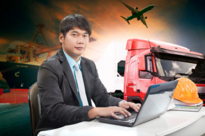 working man in all in one import export transportation logistic business